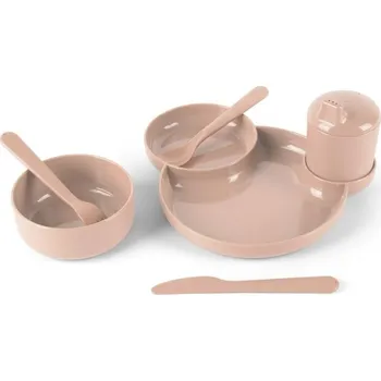 dětská jídelní sada DANTOY Tiny Bio jídelní sada Nude 7ks 0m+