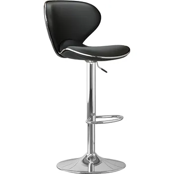 Barová židle, černá/chrom, HEDLI