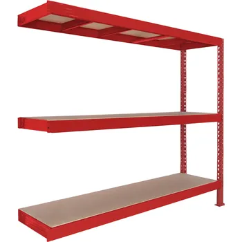 regál Přístavek k regálu Trestles RNC 2400x2000x600, nosnost 2400 kg, 3 police Barva: červená