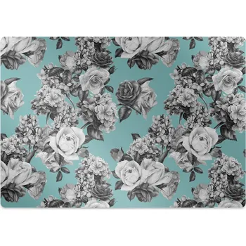 Podložka pod nábytek Podložka pod kancelářskou židli Black-a-bílá růže