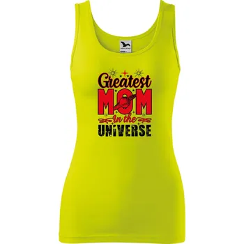 Dámské oblečení Dámské tílko s potiskem Greatest mom Velikost: XS, Barva: Limetková