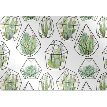 Podložka pod nábytek Podložka pod kancelářskou židli Kaktusy v kusech