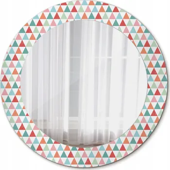 Zrcadlo Koupelnové zrcadlo s rámem Geometrický vzor 60 cm