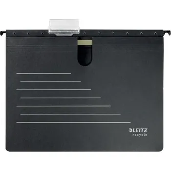 Archivační box LEITZ Ekologické závěsné desky s rychlovazačem Alpha RECYCLE A4, černá
