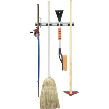 Goodhome DRŽÁK NA KOŠŤATA, SMETÁKY, METLY A MOPY, posunovací, 4 sloty RIM