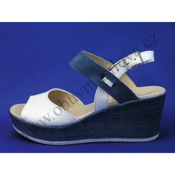 Dámské sandále Obuv Hujo J3925 bílá/modrá (Letní obuv dámská)