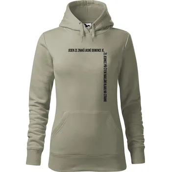 Pánská mikina Dámská mikina Demence Velikost (žena): S, Vyberte barvu: Světlá khaki