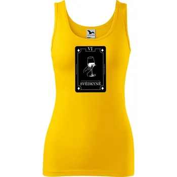 Dámské tílko s potiskem Svědkyně tarot Velikost: 2XL, Barva: Žlutá