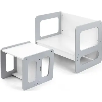 Dětský pokoj Milly Mally Sada nábytku Stella 3v1 stůl a židle Grey