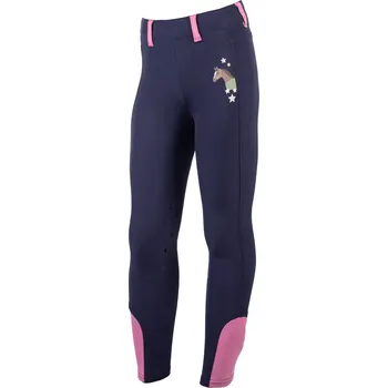 Jezdecké kalhoty HKM Legíny jezdecké Pony Dream II HKM, s gripem, dětské, deep blue 146-152