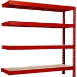 Přístavek k regálu Trestles RNC 2000x1600x800, nosnost 3200 kg, 4 police Barva: červená