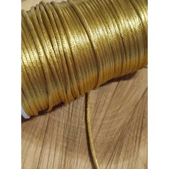 Saténová šňůra Ø2 mm barva zlatá