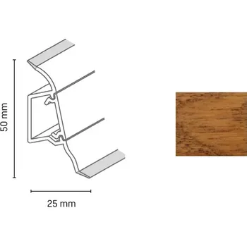 soklová lišta Lišta soklová SLK 60 Q Döllken, 2148 - 2,5m (Elektrikářská podlahová lišta Döllken SLK60 Q lišta 5125276 2148)