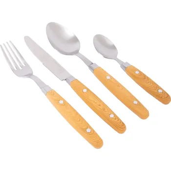 Sada příborů Bo-Camp Haggerston 16 pcs Barva: hnědá/stříbrná