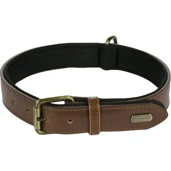Obojek pro psa Kožený obojek pro psy Flamingo Lyabo hnědá - S