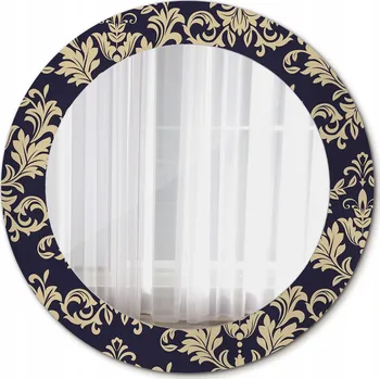 Zrcadlo Zrcadlo závěsné se skleněným rámem, květinový vzor, 60