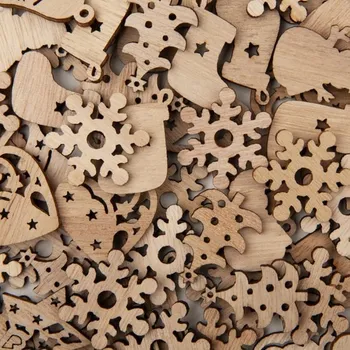 kreativní sada Směs dřevěných vánočních výřezů 20ks