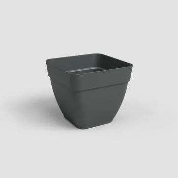 Květináč Květináč CAPRI, čtvercový, 37cm, plast, tm.šedá|ANTHRACITE|Artevasi