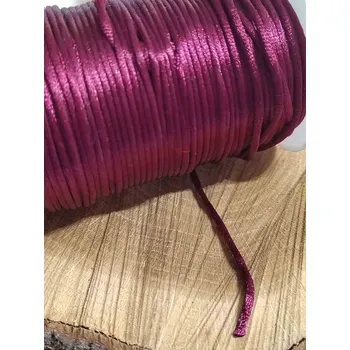 Saténová šňůra Ø2 mm barva bordó