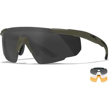 ochranné brýle Brýle střelecké SABER ADVANCED sada 3 skla ZELENÝ rám