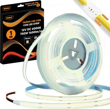 LED páska BERGE LED pásek COB Neon 12V - 528D - 15W/m - IP20 - 1650lm - 1m - studená barva