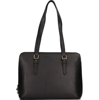 Kabelka Elegantní dámská kožená kabelka Katana Wella - černá