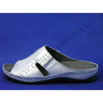 Dámské pantofle Pantofle Stella 837 bílá/stříbrná (Pantofle dámské)