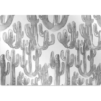 Podložka pod nábytek Ochranná podložka pod židli malované kaktusy