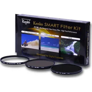 Kenko SMART sada filtrů 49mm: CPL, ND8, Ochranný