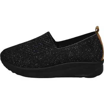 Dámské mokasíny Obuv dámská LOOKE L0438-10 černá (Dámská textilní mokasína)