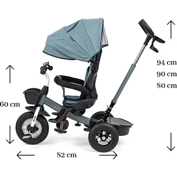 Dětské vozidlo Dětská tříkolka Milly Mally Movi grey