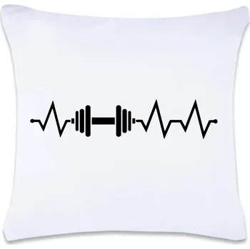 Dekorativní polštářek Dekorační polštář s potiskem 40 x 40 cm Tep činka Oboustranný tisk: NE