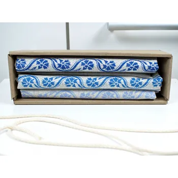 Utěrka Snový svět Stuha s lněným květem - dárkové balení lněných utěrek - 3 kusy