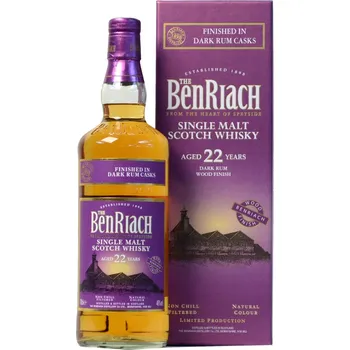 Whisky BenRiach 22yo Dark Rum Cask 46% 0,7l (karton)