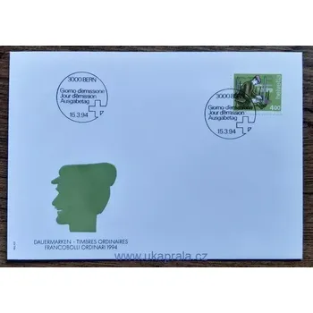 Poštovní známka ŠVÝCARSKO FDC 1523, člověk a povolání, r. 1994