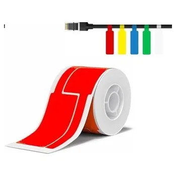 Kotouček do pokladny a tiskárny štítků Niimbot štítky na kabely T 25x76mm 200ks Červené pro B21, B21S, B3, B1S (cs, NIIMBOT)