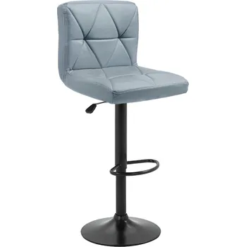 Jídelní židle Barová židle, ekokůže šedá/černá, SELEST