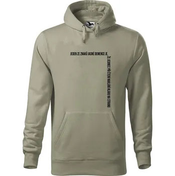 Pánská mikina Pánská mikina s potiskem Demence Velikost (muž): XL, Vyberte barvu: Světlá khaki
