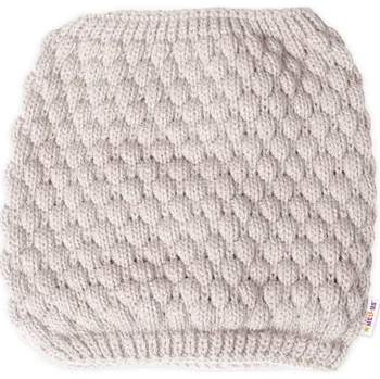 Pokrývka hlavy Baby Nellys Pletený nákrčník/komínek - ecru