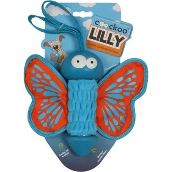 Hračka pro psa Ebi COOCKOO LILLY gumová hračka pro psy 27x20x7,5cm oranžový motýl