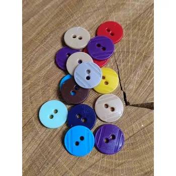 Knoflík Knoflík plastový dvoudírkový mix 10 ks