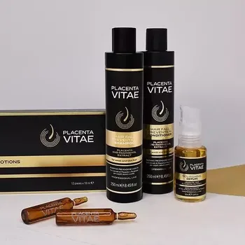 Přípravek proti padání vlasů Placenta Vitae sada prevence proti vypadávání vlasů | šampon, ampule, kondicionér, sérum | Lvhair.cz