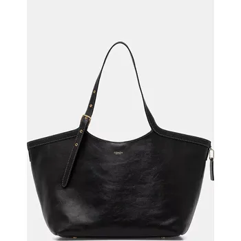 Kabelka Kožená kabelka Coach černá barva, CAM00 99X, vel. ONE SIZE