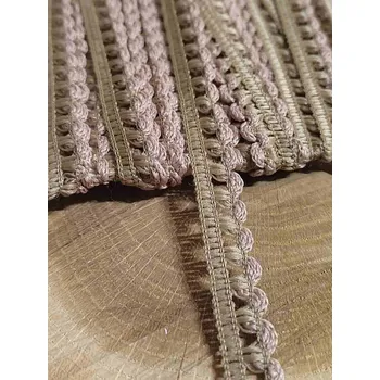 Krajka Prýmek šíře 11 mm barva hnědá světlá