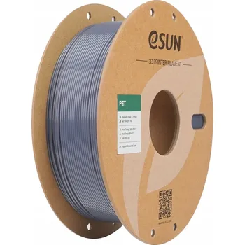 3D tisk ESUN PET Filament transparentní šedý 1.75mm 1000g papírová cívka