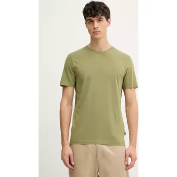 Bavlněné tričko BOSS zelená barva, 50539831 91X, vel. S