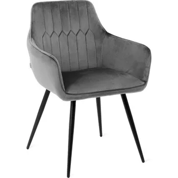 Jídelní židle Jídelní židle ETIENNE sametová šedá 847320