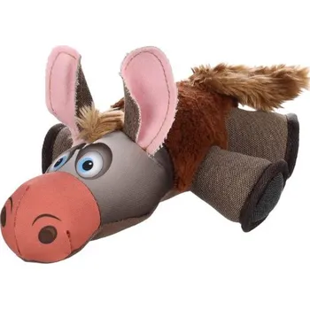 Hračka pro psa Kůň Layis Flamingo hnědá, plyšová pískací hračka, 34 cm