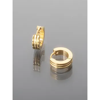 Náušnice Prosperk Náušnice zlaté ocelové kroužky line