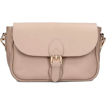 Kabelka Dámská kožená crossbody kabelka Italia Melanis - béžová